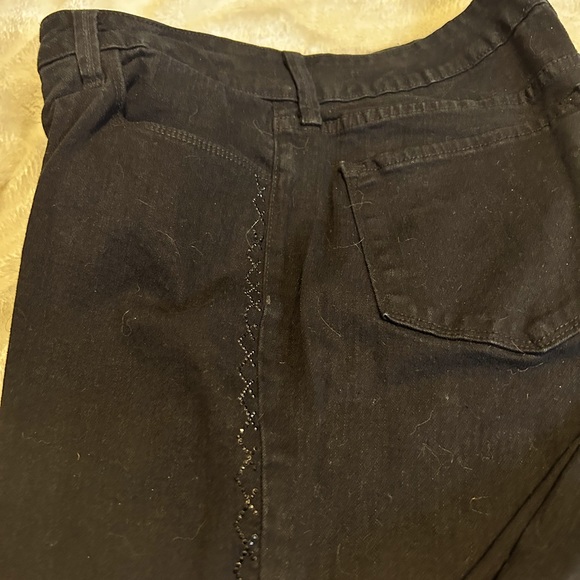 NYDJ | Black Bootcut | Size 6 | Outside seam Sequins Detail - Picture 2 of 8